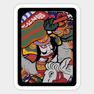 Edo Style Samurai Kite Sticker